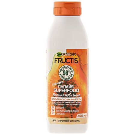 GARNIER Fructis Superfood Бальзам-ополаскиватель д/волос 350мл Папайя от магазина МылоПорошок