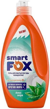 ✔️Smart Fox Гель-концентрат д/мытья посуды 400мл Алоэ вера - купить за  в г. Махачкале