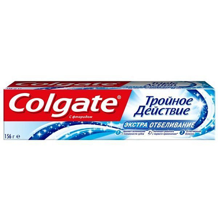 ✔️Зубная паста Colgate Тройное действие Экстра Отбел. 100мл - купить за  в г. Махачкале