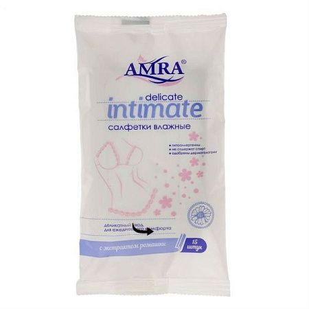 ✔️AMRA intimate Салфетки влаж.интимной гигиены 15шт/48 - купить за  в г. Махачкале