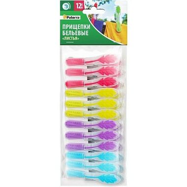 ✔️PATERRA Прищепки бельевые листья 12шт арт.402-901 - купить за  в г. Махачкале