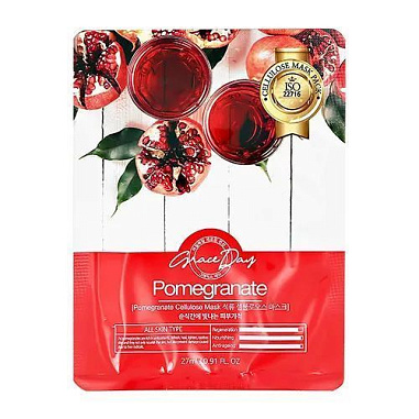 ✔️Grace Day тканевая маска д/лица 27ml Pomegranate - купить за  в г. Махачкале