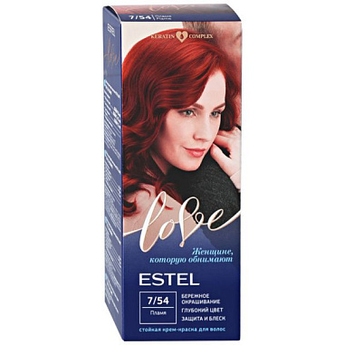 ESTEL LOVE Стойкая крем-краска для волос тон 7/54 Пламя от магазина МылоПорошок