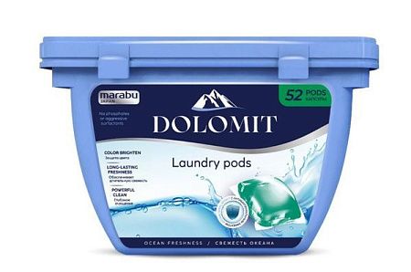 ✔️DOLOMIT Капсулы д/стирки 52шт Свежесть океана - купить за  в г. Махачкале