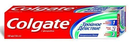 ✔️Зубная паста Colgate Тройное действие 100мл Натуральная мята - купить за  в г. Махачкале