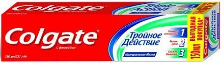 ✔️Зубная паста Colgate 150мл. Тройное Действие/48 - купить за  в г. Махачкале