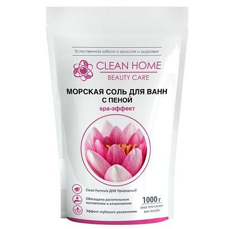 ✔️Clean Home Beauty Care Соль для ванн с пеной 1000г Увлажняющая - купить за  в г. Махачкале