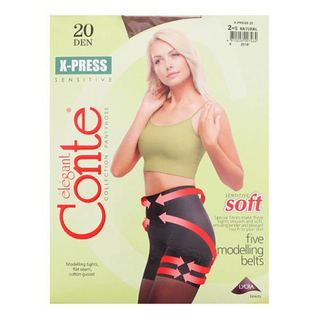 ✔️Conte X-press Колготки 20den 4L natural  - купить за  в г. Махачкале