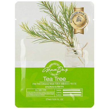 ✔️Grace Day тканевая маска д/лица 27ml Tea Tree - купить за  в г. Махачкале