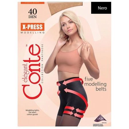 ✔️Conte X-press Колготки 40den 5XL nero  - купить за  в г. Махачкале