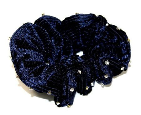 Резинка для волос Велюр большой с камушками  от магазина МылоПорошок