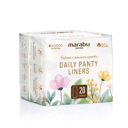 ✔️MARABU Ежедневные прокладки 20шт 155см - купить за  в г. Махачкале