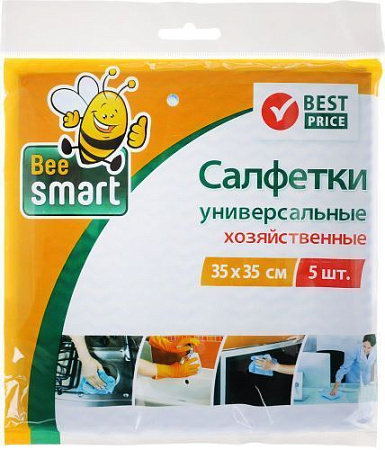 ✔️BEE SMART Салфетки универсальные 35*35см, 5шт/30 410159																							 - купить за  в г. Махачкале