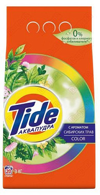 ✔️TIDE Стир.порошок автомат 3кг Color с ароматом сибирских трав  - купить за  в г. Махачкале