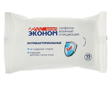 ✔️Smart ЭКОНОМ вл.салфетки 60шт антибактериальные - купить за  в г. Махачкале