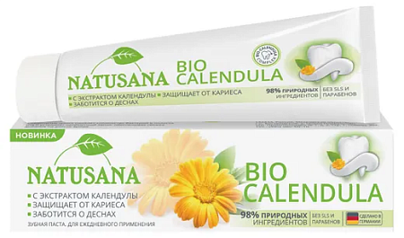 ✔️Natusana Зубная паста 100мл Bio CALENDULA - купить за  в г. Махачкале