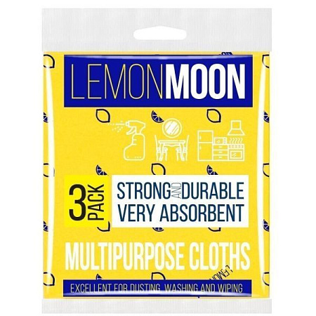 ✔️Lemon Moon Anti-bacterial  Салфетка вискозная 3шт (L411) - купить за  в г. Махачкале