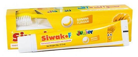 ✔️SIWAKoF Junior  50гр. Зубная паста детская Banana Flavour - купить за  в г. Махачкале