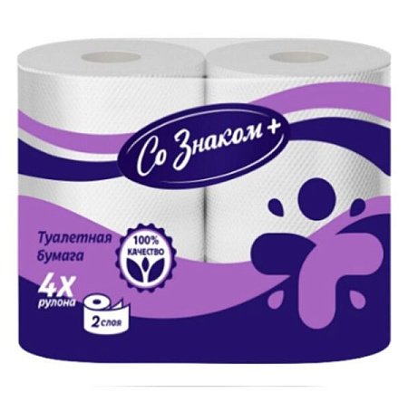 ✔️Со знаком+ Туалетная бумага 4шт 2сл Белая/12 - купить за  в г. Махачкале
