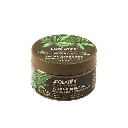 Ecolatier GREEN Маска для волос 250мл Интенсивное укрепление & Рост Серия ORGANIC ALOE VERA от магазина МылоПорошок