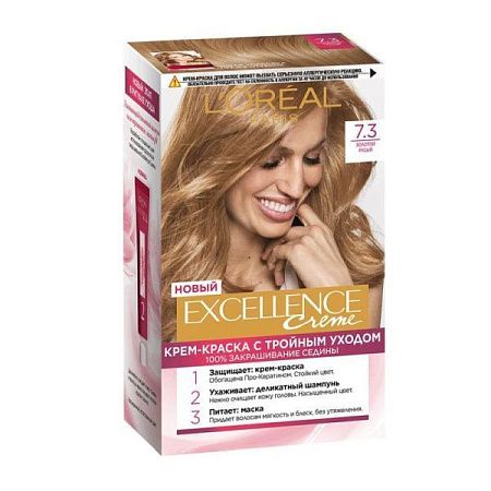 L'Oreal Paris Краски Excellence Крем 7.3 (золотой  русый) от магазина МылоПорошок