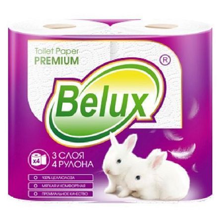 ✔️Т/бумага "BELUX"  4шт. 3-сл.(2440)/12 - купить за  в г. Махачкале