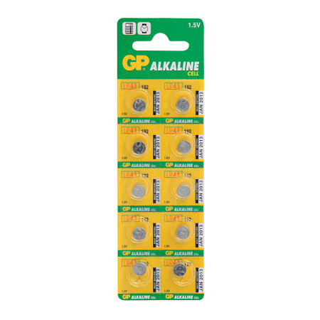 ✔️GP Батарейка Alkaline LR41 G3 №192 (10шт на блистере) - купить за  в г. Махачкале