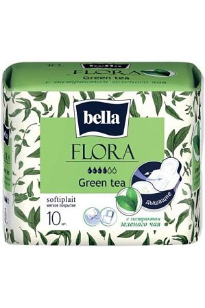 ✔️BELLA Прокладки Flora Green tea 10шт с экстрактом зелёного чая - купить за  в г. Махачкале