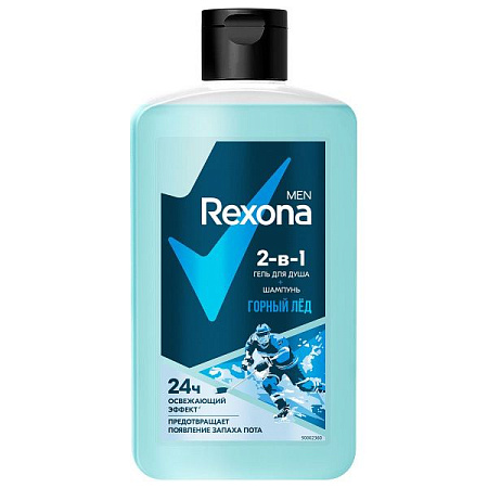 ✔️REXONA Гель д/душа и шам-нь 750мл 2в1 Горный лед/6 - купить за  в г. Махачкале