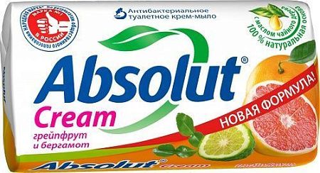 Absolut Мыло туал. 90гр Cream Грейпфрут и бергамот  от магазина МылоПорошок