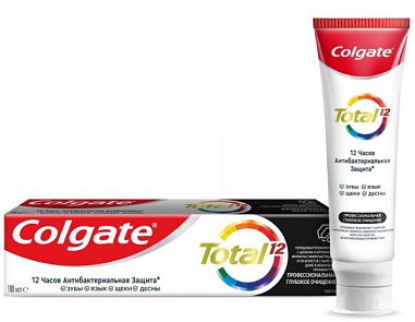 ✔️Зубная паста Colgate 100мл Total12 Профессиональная глубокое очищение - купить за  в г. Махачкале