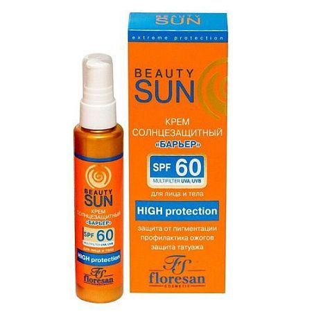 ✔️FLORESAN Beauty Sun Крем солнцезащитный 100мл Барьер 60 SPF 283/12 - купить за  в г. Махачкале