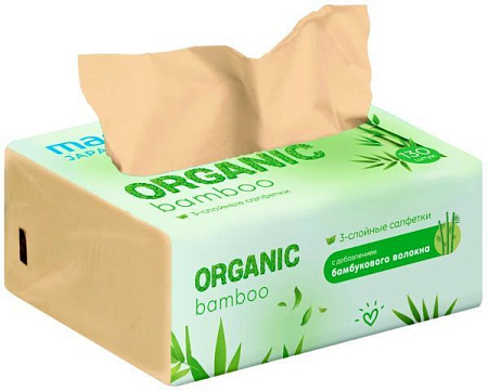 ✔️MARABU Салфетки бумажные 3х слойные 130шт Bamboo - купить за  в г. Махачкале