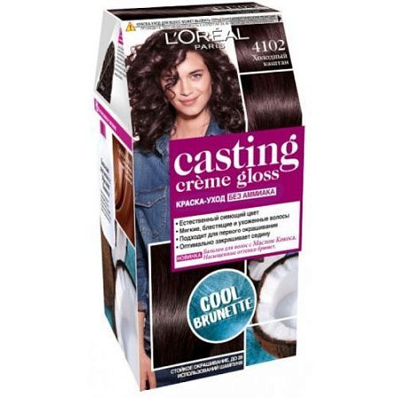 L'Oreal Paris Краски Casting Crème Gloss Крем 4102 (Холодный каштан) от магазина МылоПорошок