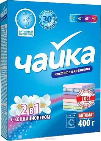 ✔️Чайка Авт СМС 400г 2в1 с кондиционером Чистота и свежесь /18 - купить за  в г. Махачкале