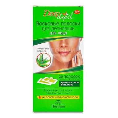 ✔️DEEP DEPIL Восковые полоски д/лица  д/чувств. кожи 20шт  - купить за  в г. Махачкале