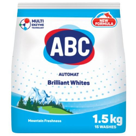 ✔️ABC стиральный порошок 1,5 кг Brilliant Whites - купить за  в г. Махачкале