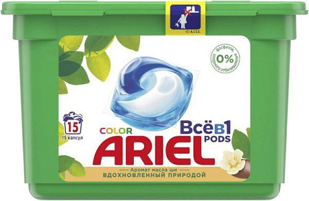 ✔️ARIEL Авт Гель СМС жидк. в растворимых капсулах Color Масло ШИ 18*23 - купить за  в г. Махачкале