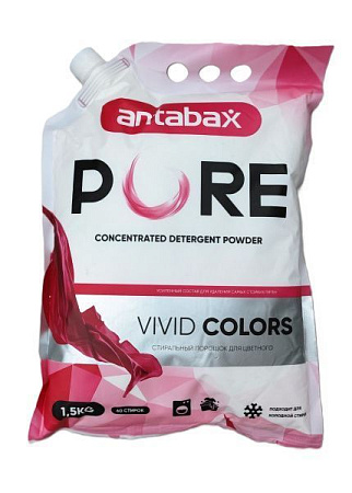 ✔️Antabax  Стир.порошок Pure 1,5кг/8 для цветных вещей красный - купить за  в г. Махачкале