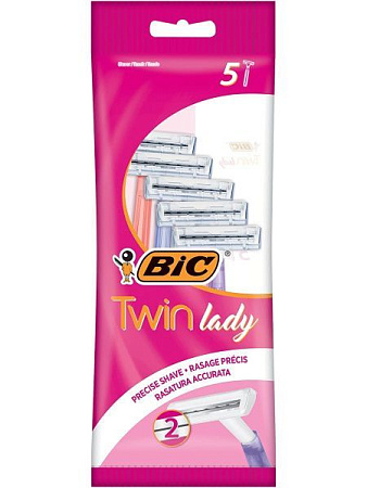 ✔️BIC Twin Lady жен. бритва одноразовая уп.5шт - купить за  в г. Махачкале