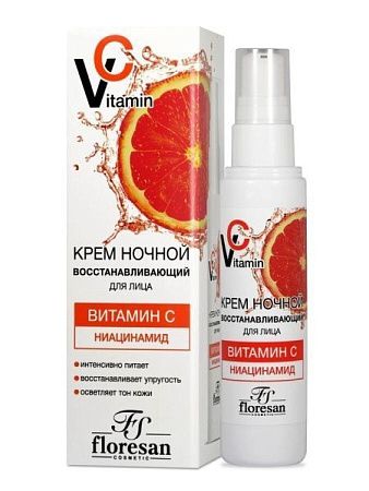 ✔️FLORESAN VITAMIN C Крем ночной для лица 75мл Востанавливабщий Ниацинамид  - купить за  в г. Махачкале