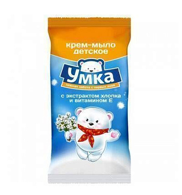 Детское мыло с экстрактом хлопка и витамином Е УМКА ,100гр*40 от магазина МылоПорошок
