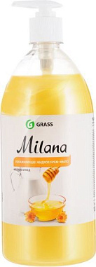 GRASS MILANA Увлажняющее жидкое мыло Молоко и мед 1000мл от магазина МылоПорошок