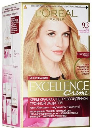 L'Oreal Paris Краски Excellence Крем 9.3 (очень светло-русый золотистый) от магазина МылоПорошок