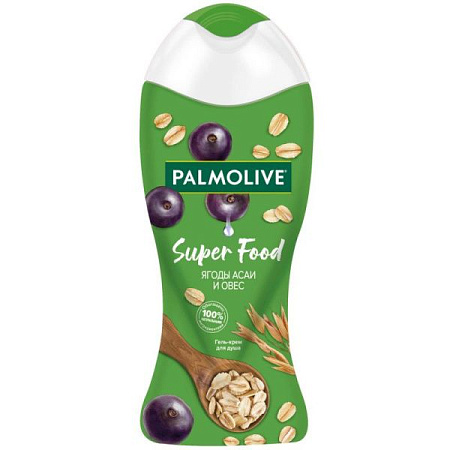 ✔️Palmolive Гель д/душа 250 мл Super Food Ягоды Асаи и Овес  - купить за  в г. Махачкале