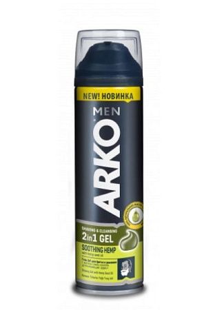 ✔️ARKO Men Гель для бритья 200мл 2в1 SOOTHING HEMP  - купить за  в г. Махачкале