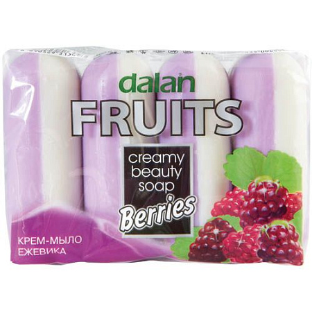 Dalan Fruits туалетное мыло-крем 4шт/100г Ягоды от магазина МылоПорошок