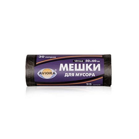 ✔️AVIORA  мешки д/мусора 30л черные 50*60см - купить за  в г. Махачкале