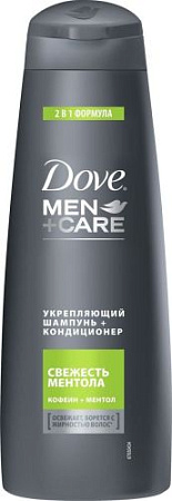 DOVE Шампунь 380мл. Men Укрепляющий Свежесть Ментола от магазина МылоПорошок