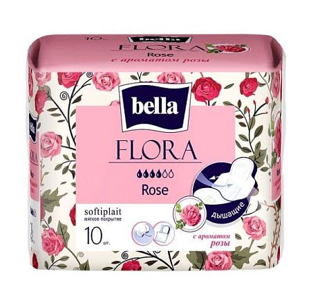 ✔️BELLA Прокладки Flora Rose 10шт с ароматом розы - купить за  в г. Махачкале